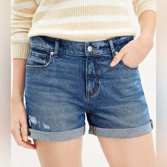 LOFT Pants - Loft cut-off denim shorts